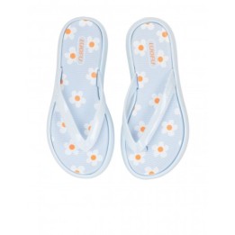 Chanclas Plataforma Azul Margaritas