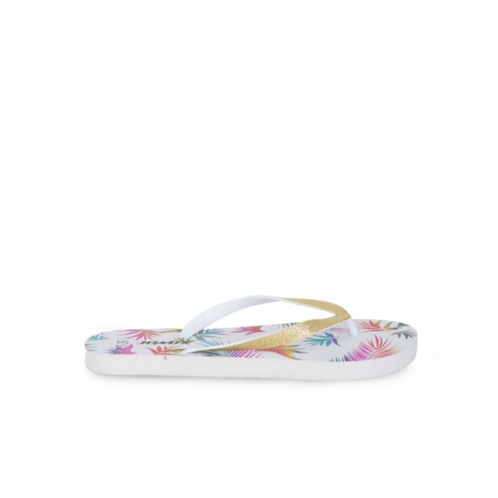 Chanclas Dedo Estampadas Blancas