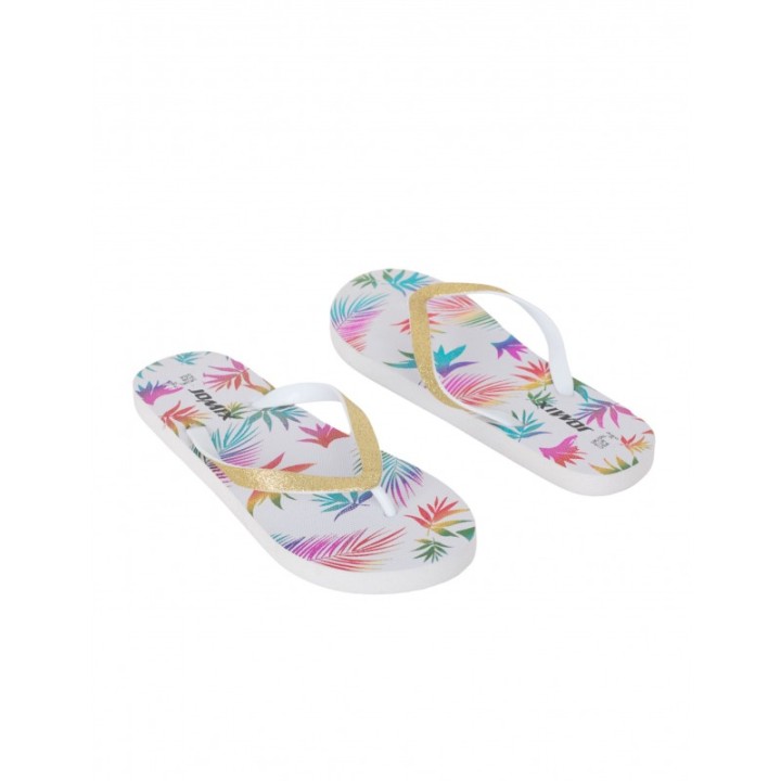 Chanclas Dedo Estampadas Blancas