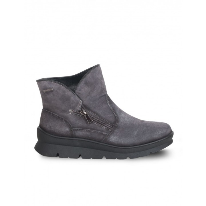 Botines Impermeables Gris Cremallera