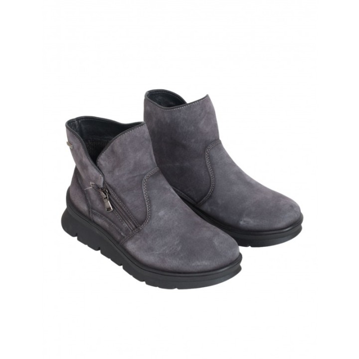 Botines Impermeables Gris Cremallera