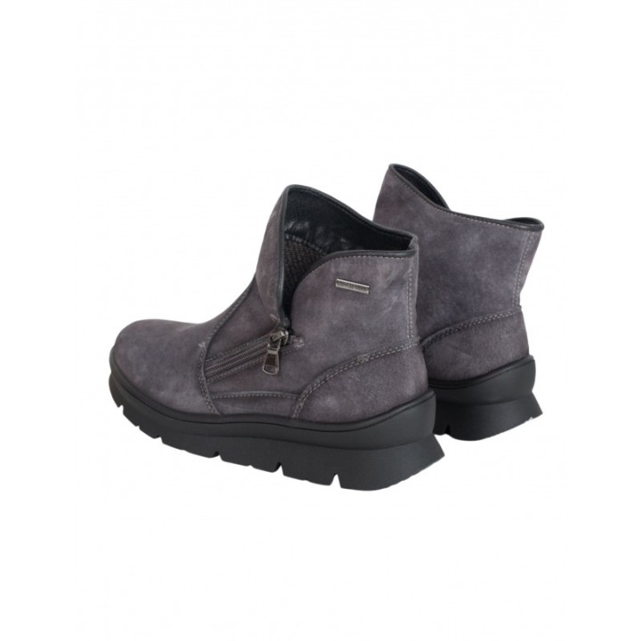 Botines Impermeables Gris Cremallera