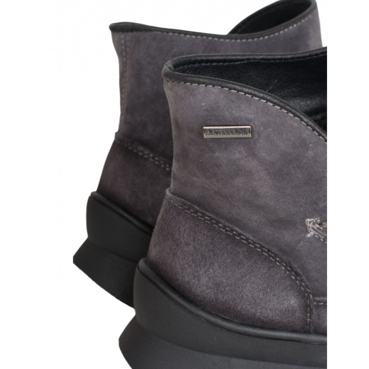 Botines Impermeables Gris Cremallera