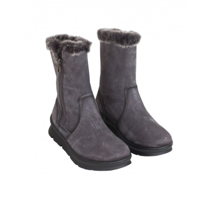 Botas Impermeables Gris Cremallera