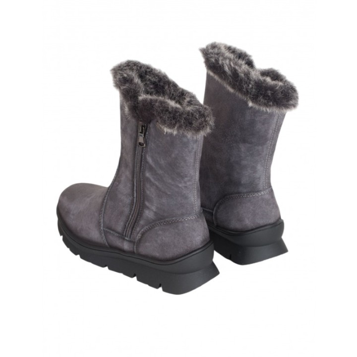 Botas Impermeables Gris Cremallera