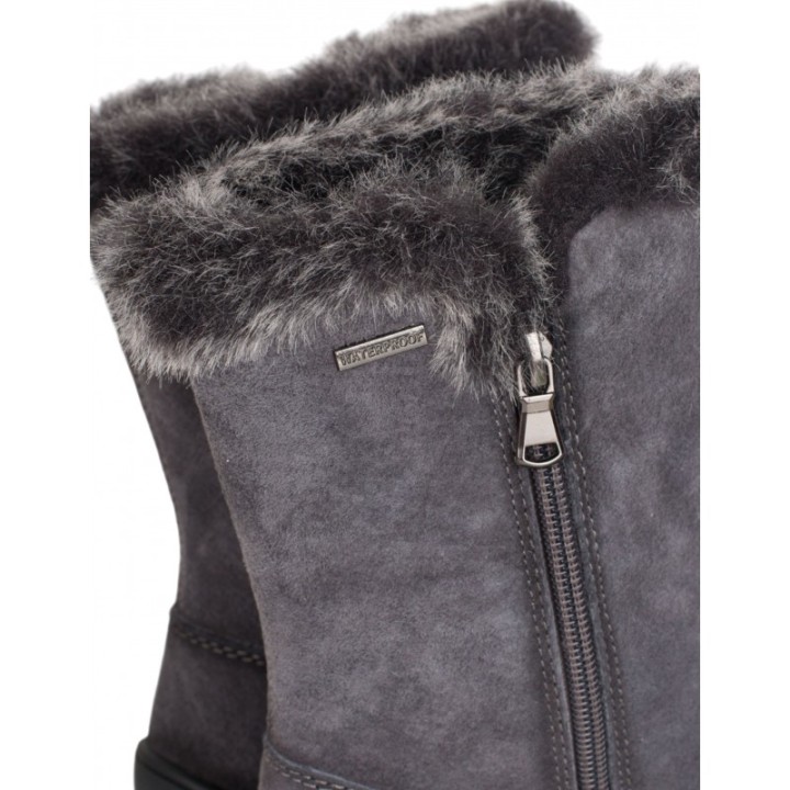 Botas Impermeables Gris Cremallera