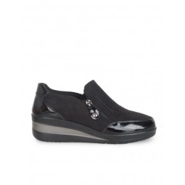 Mocasines Cuna Cremalleras Negro AMARPIES