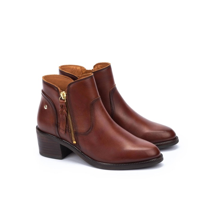 PIKOLINOS Botines Tacon Bajo Marron