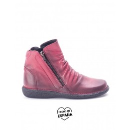 Botines Cana Arrugada Rojos