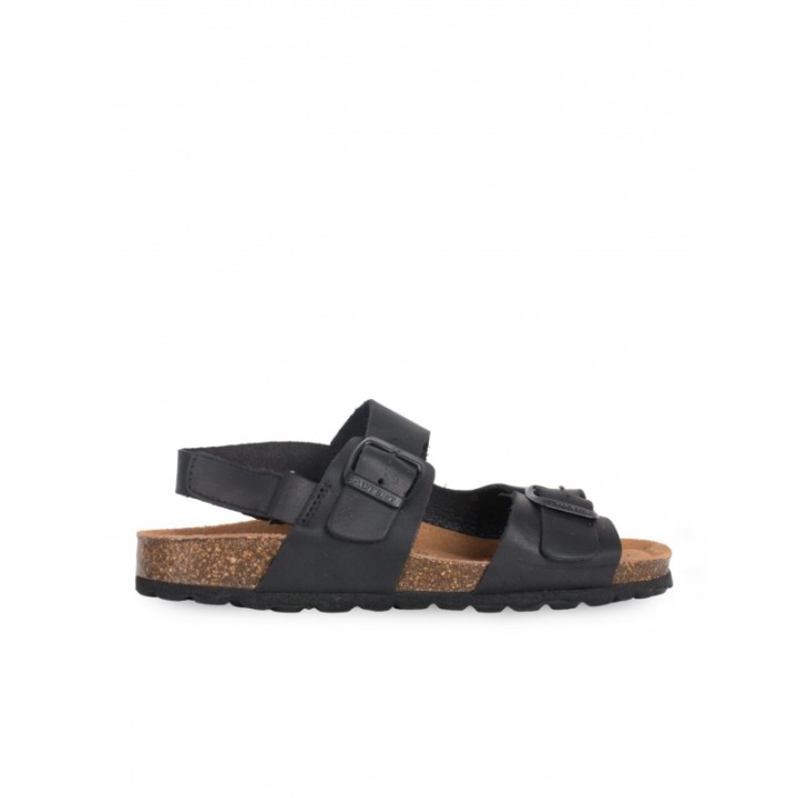 AUTENTI Sandalias Bio Tira Trasera Negras