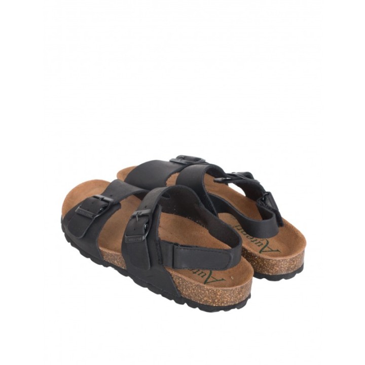 AUTENTI Sandalias Bio Tira Trasera Negras