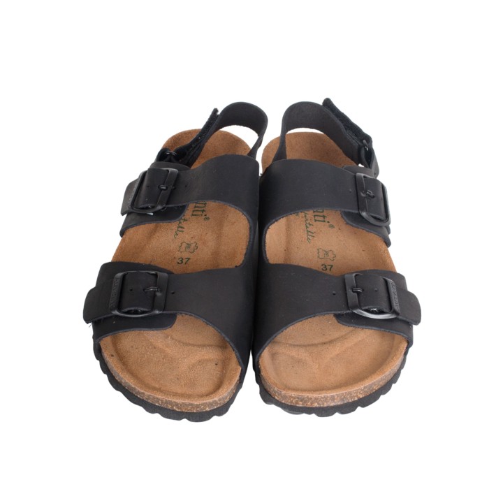 AUTENTI Sandalias Bio Tira Trasera Negras