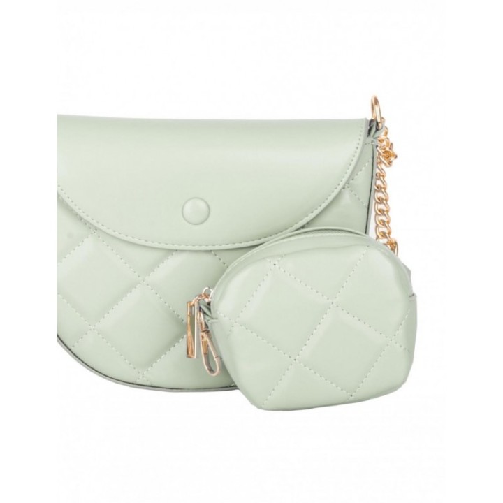 Pack Bolso y Monedero Guateado Verde Pastel