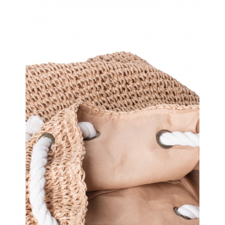Mochila Rafia Cuerdas