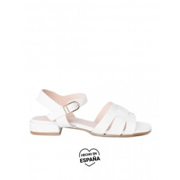 Sandalias Planas Piel Blancas PERA LIMONERA