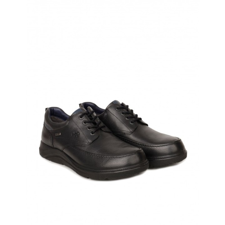 FLUCHOS Zapatos Cordones Impermeables Negros