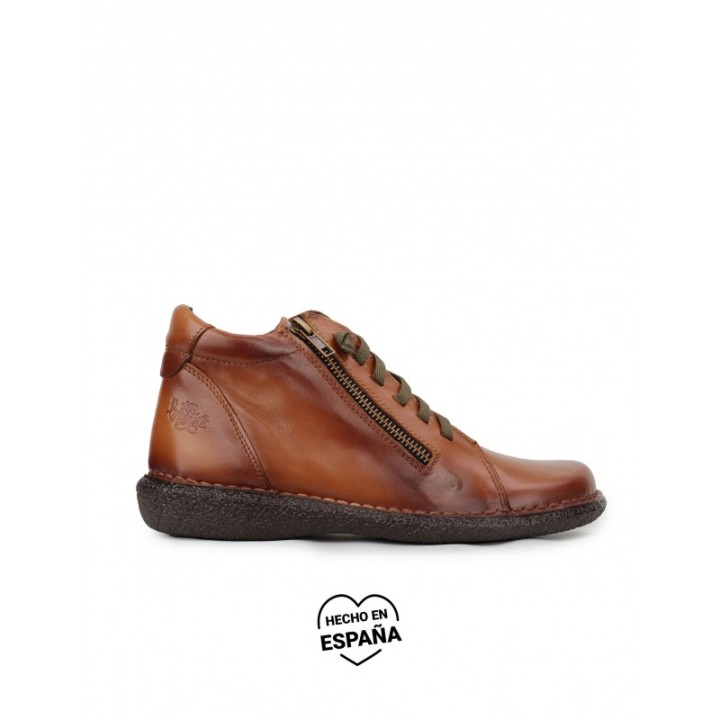 Botines Piel Cordones
