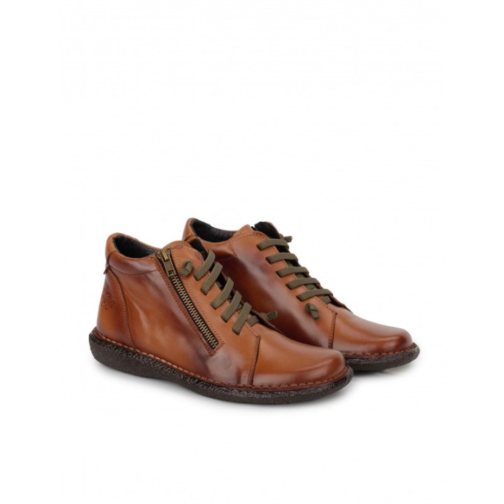 Botines Piel Cordones