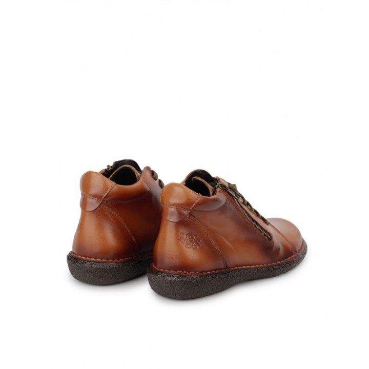 Botines Piel Cordones