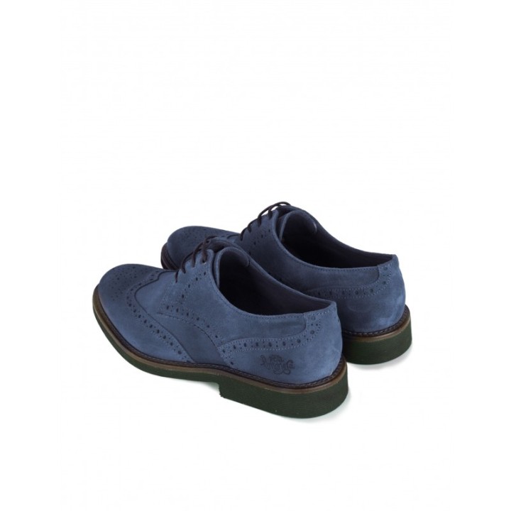 Zapatos Cordones Picados Azules PERA LIMONERA
