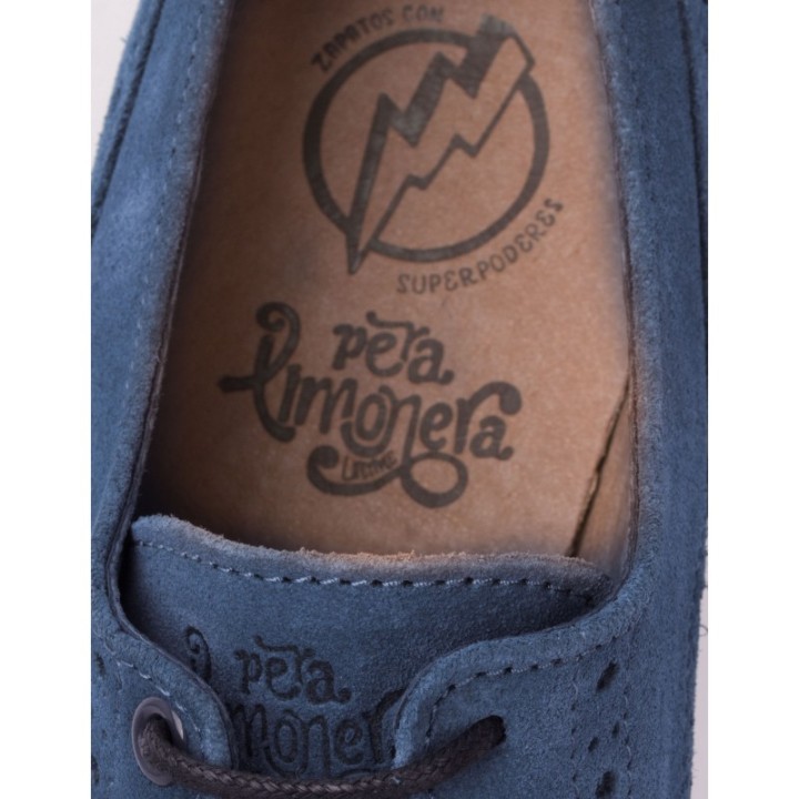 Zapatos Cordones Picados Azules PERA LIMONERA