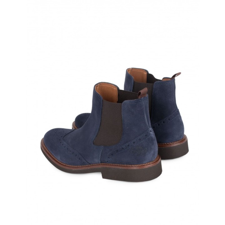 Botines Chelsea Serraje Azul PERA LIMONERA