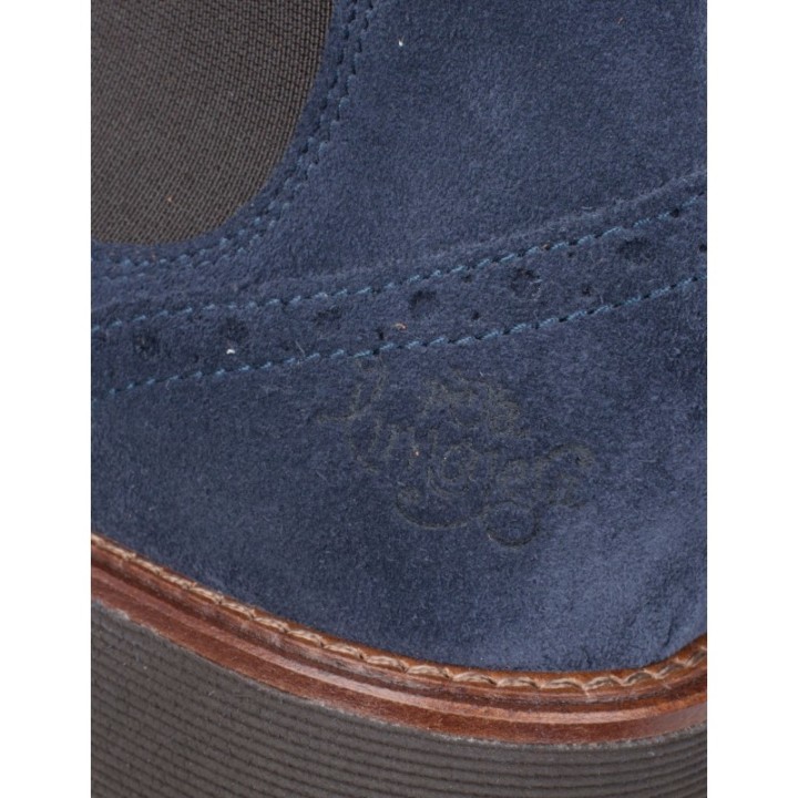 Botines Chelsea Serraje Azul PERA LIMONERA