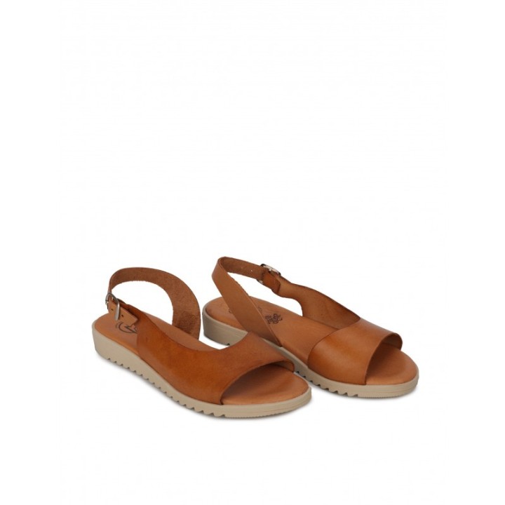 Sandalias Peep Toe Piel