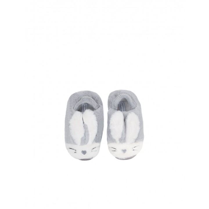 Zapatillas Casa Conejo Ninos Grises