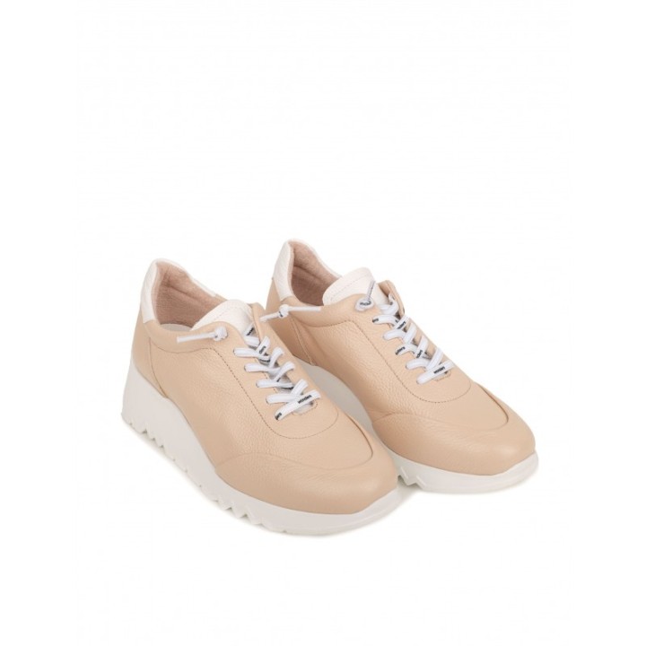 WONDERS Deportivas Piel Vestir Beige
