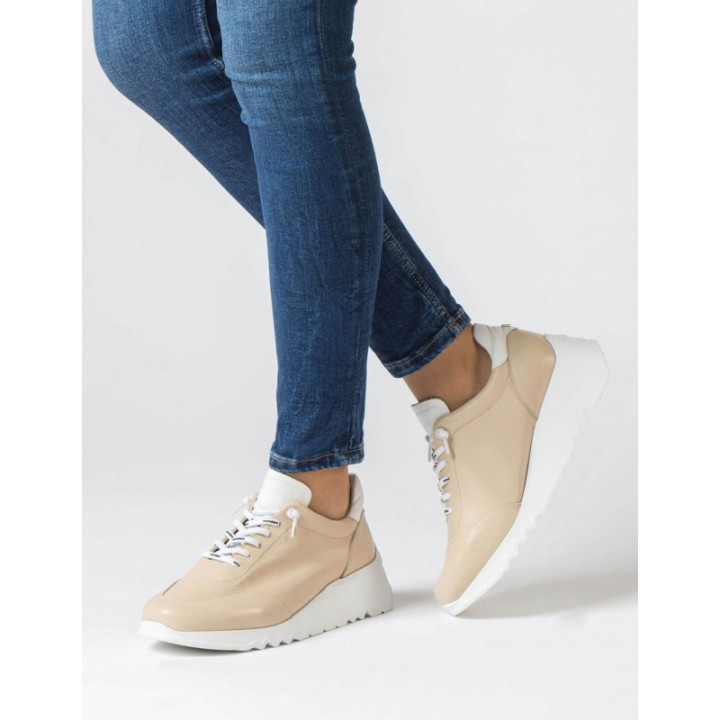 WONDERS Deportivas Piel Vestir Beige