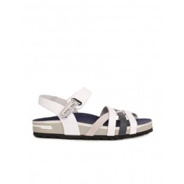 Sandalias Planas Tiras Piel Blancas