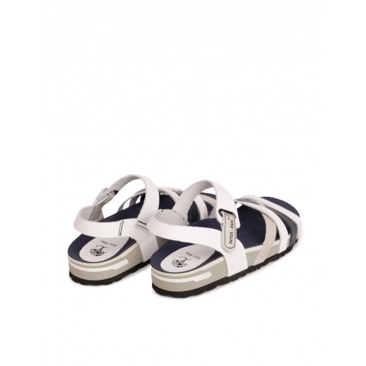 Sandalias Planas Tiras Piel Blancas