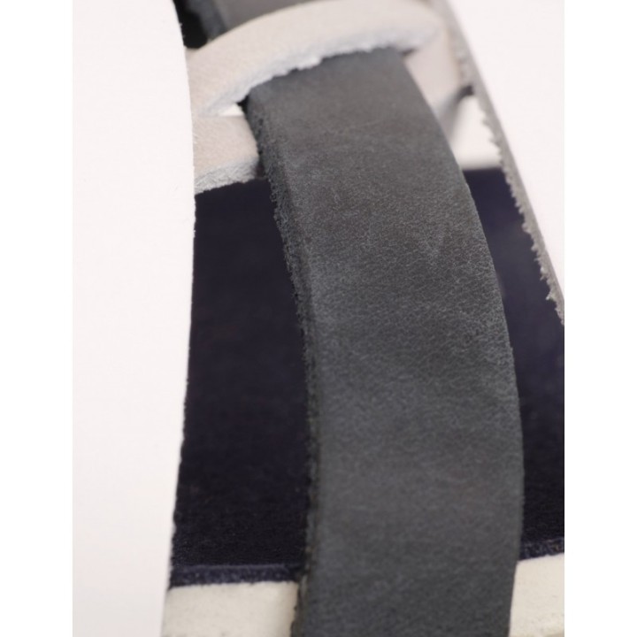 Sandalias Planas Tiras Piel Blancas