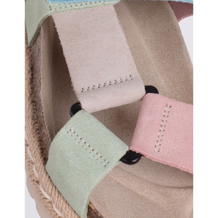 AUTENTI Sandalias Bio Tiras Velcro Pastel