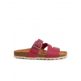 AUTENTI Sandalias Tiras Suela Corcho Burdeos