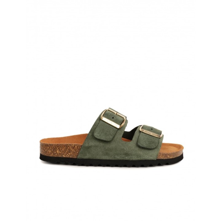 AUTENTI Sandalias Bio Hebillas Verde