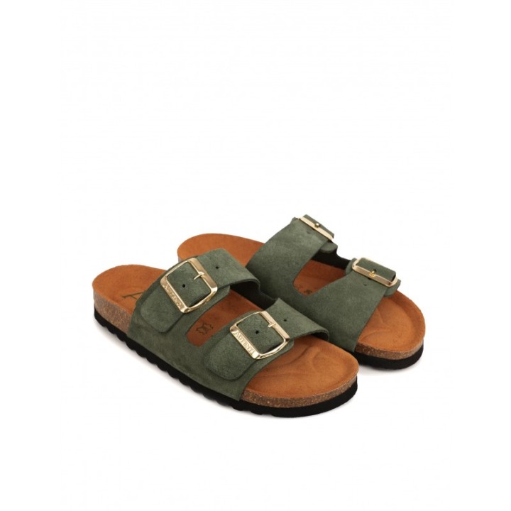 AUTENTI Sandalias Bio Hebillas Verde