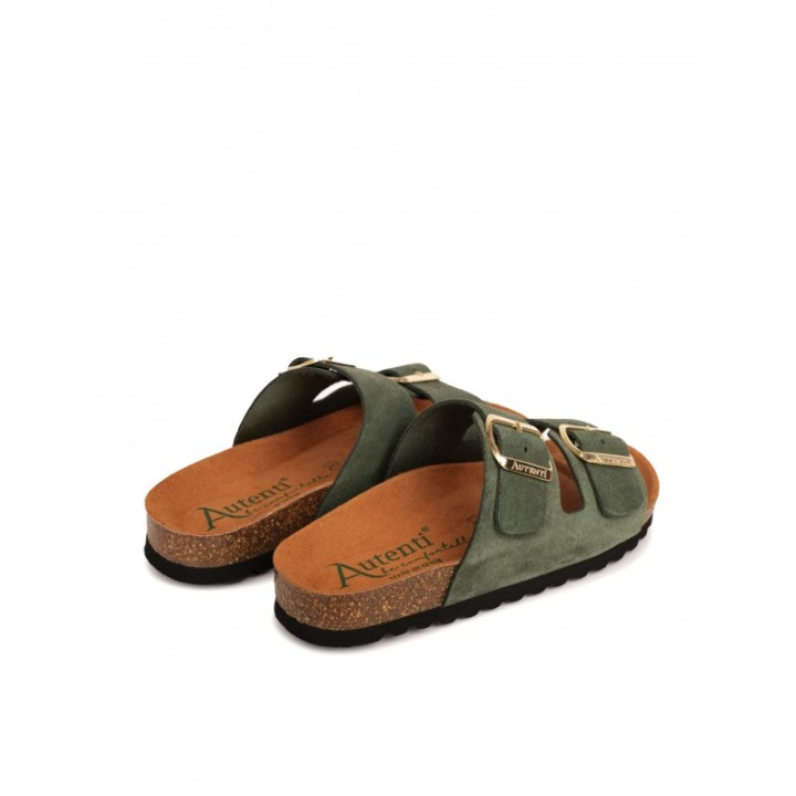 AUTENTI Sandalias Bio Hebillas Verde
