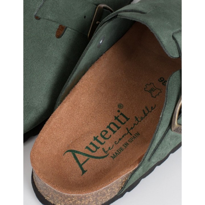 AUTENTI Zuecos Bio Hebilla Verdes