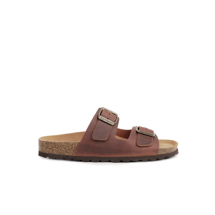 AUTENTI Sandalias Bio Hebillas Marrones