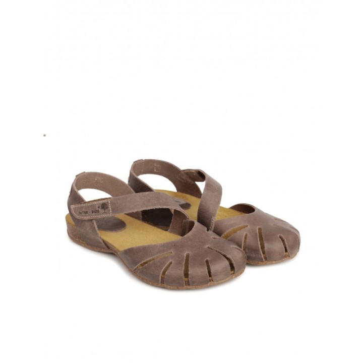 INTER BIOS Sandalias Bio Planas Cerradas Marron
