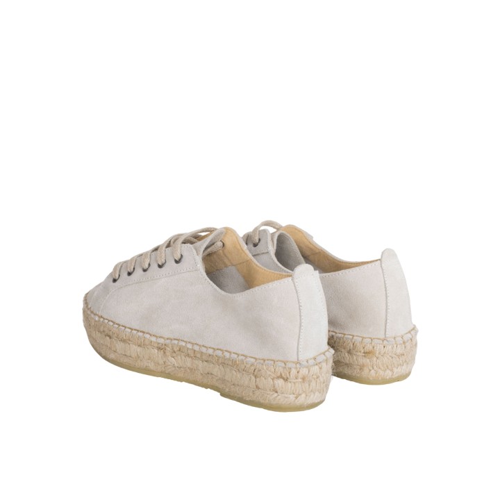 Alpargatas Plataforma Cordones Taupe PERA LIMONERA