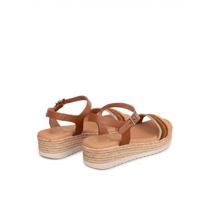 Sandalias Cuna Baja Rafia Colores PERA LIMONERA