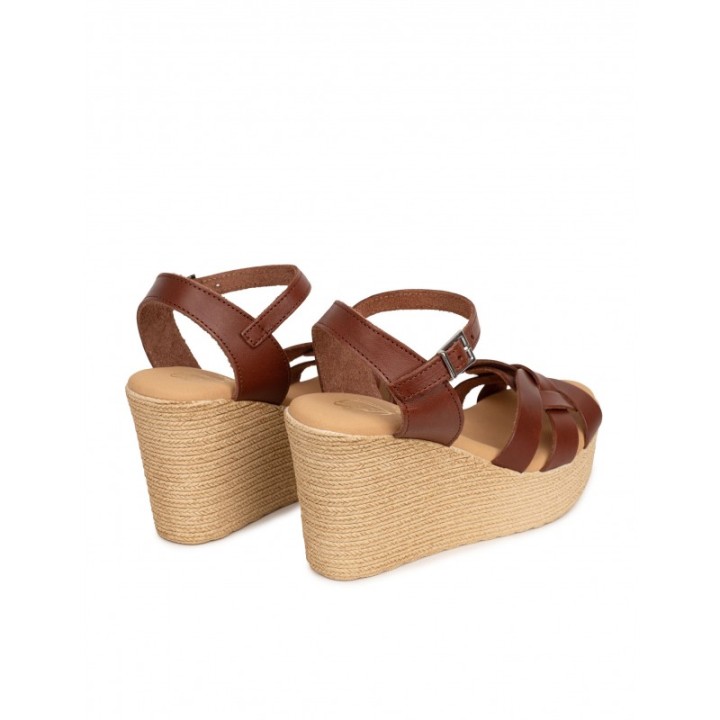 Sandalias Cuna Piel Marrones PERA LIMONERA
