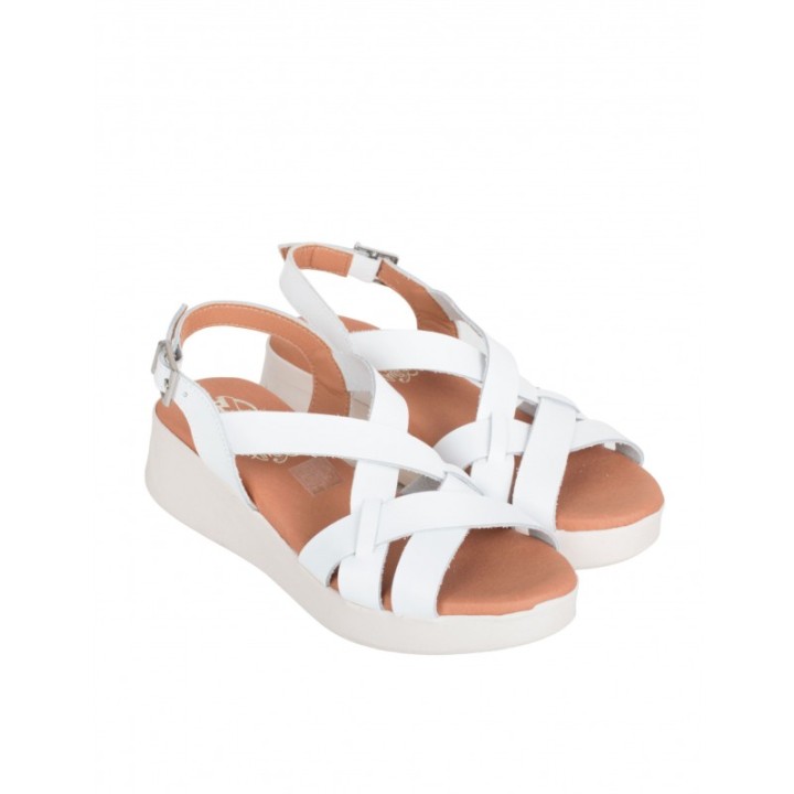 Sandalias Piel Cuna Blancas PERA LIMONERA