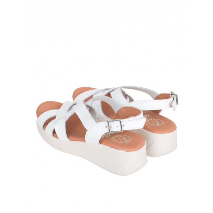 Sandalias Piel Cuna Blancas PERA LIMONERA
