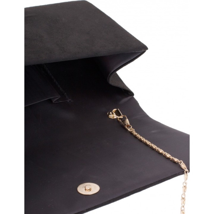 Bolso Fiesta Solapa Rectangular Negro
