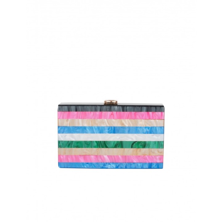 Clutch Fiesta Rayas Fucsia