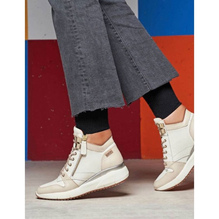 PIKOLINOS Botines Deportivos Piel Beige